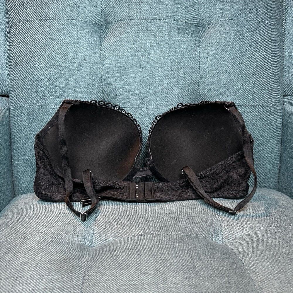 Victoria’s Secret Very Sexy Push Up Bra 38C Gray Black Lace - Picture 10 of 10